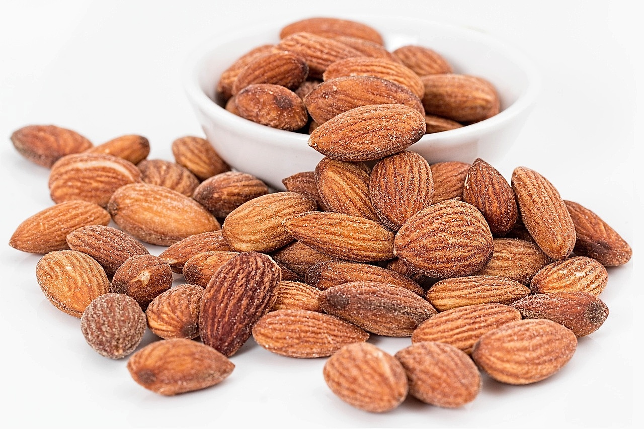 Office healthy snack planning with fresh fruits and nuts